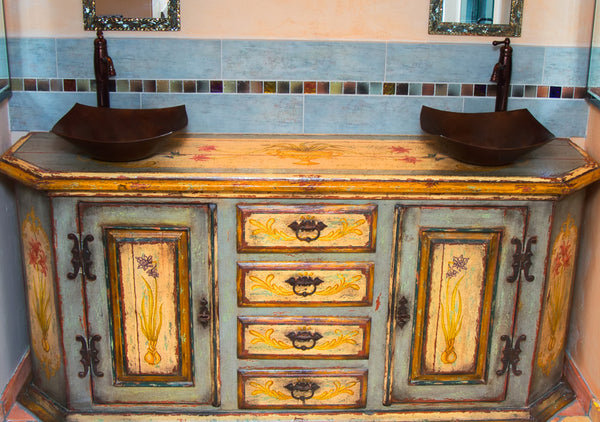 DEGAS | Square Vessel Bathroom Copper Sink - 18 x 18 x 5.5" - Thick Gauge 14 - COPPER ALCHEMY