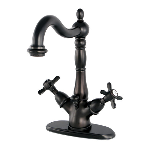 SINGLE HOLE BATHROOM FAUCET in OIL RUBBED BRONZE - BFKS1435BEX - COPPER ALCHEMY