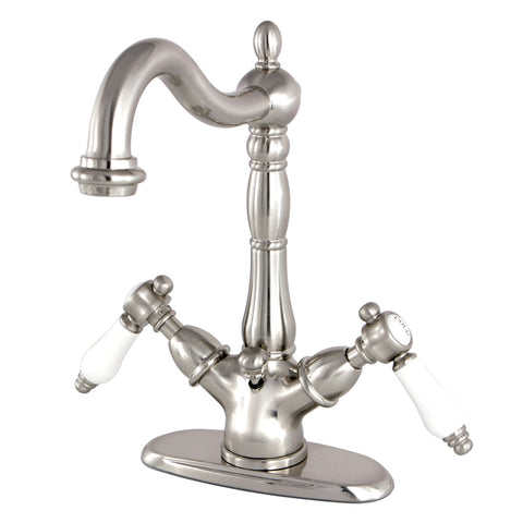 SINGLE HOLE BATHROOM FAUCET in BRUSHED NICKEL - BFKS1438BPL - COPPER ALCHEMY