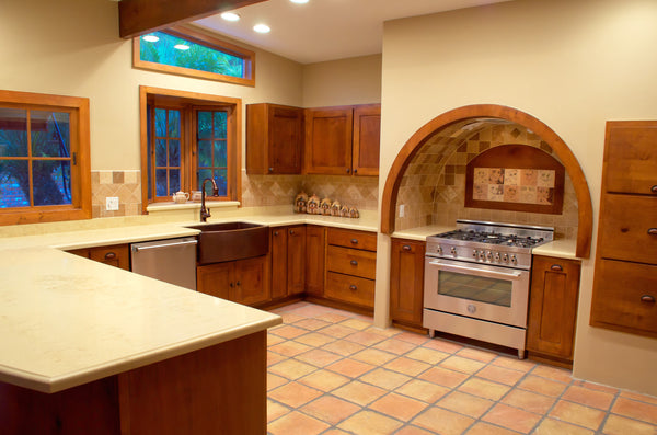 Farmhouse with Curved Apron Kitchen Copper Sink - Single Basin - 33 x 22 x 10.5" - KS008CV - COPPER ALCHEMY