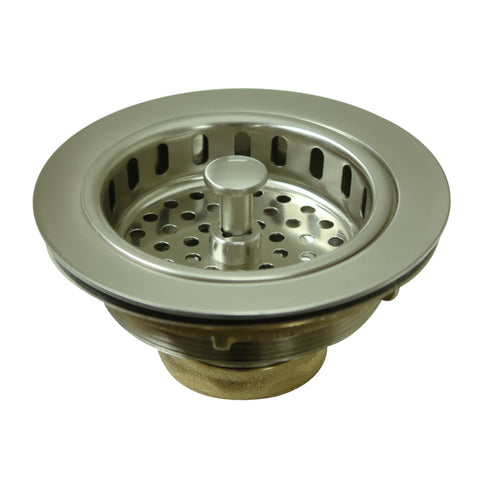Kitchen Drain -  Basket Strainer  3.5" in BRUSHED NICKEL - KDKBS1008 - (Not for garbage disposal) - COPPER ALCHEMY