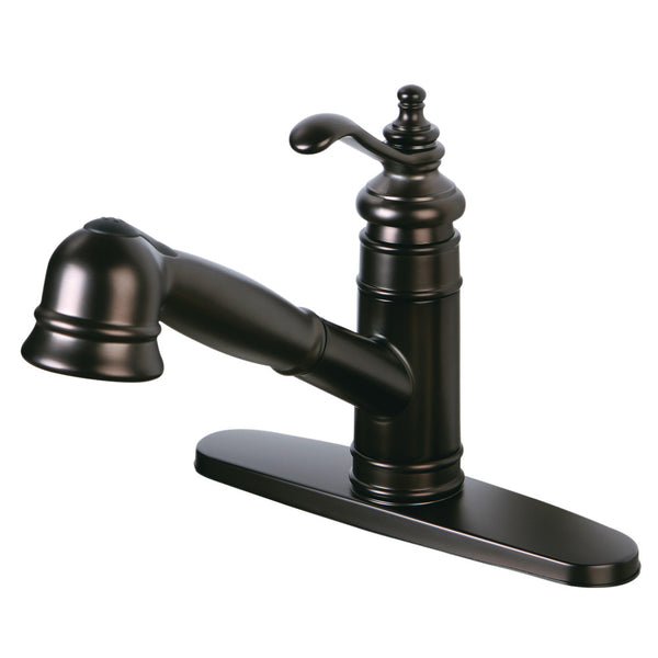 PULL-OUT KITCHEN FAUCET in OIL RUBBED BRONZE - KFGS7575TL - COPPER ALCHEMY