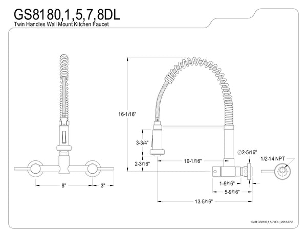 PULL - DOWN KITCHEN FAUCET in OIL RUBBED BRONZE - KFGS8185DL - COPPER ALCHEMY