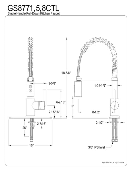 Pre- Rinse  Kitchen Faucets - KFGS8778CTL - COPPER ALCHEMY