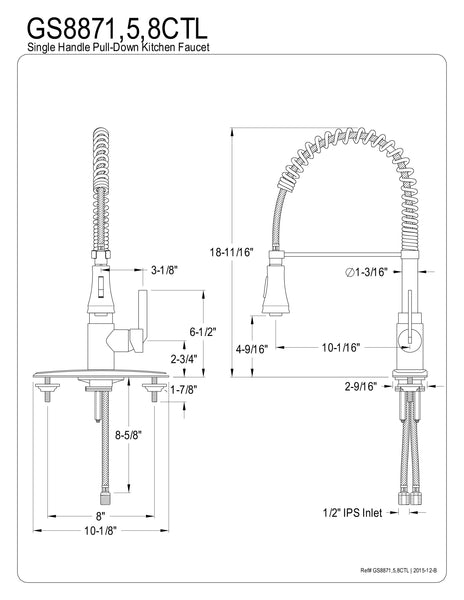 Pre- Rinse  Kitchen Faucet - KFGS8875CTL - COPPER ALCHEMY