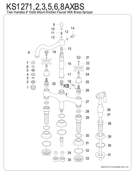 BRIDGE KITCHEN FAUCET in MATTE BLACK - KFKS1270AXBS - COPPER ALCHEMY