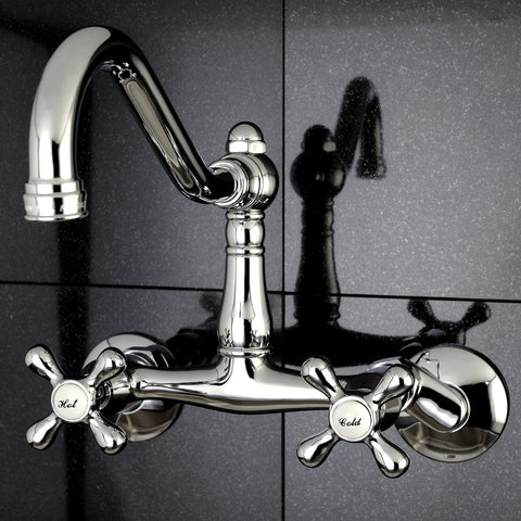 WALL MOUNT KITCHEN FAUCET in POLISHED CHROME - KFKS3221AX - COPPER ALCHEMY