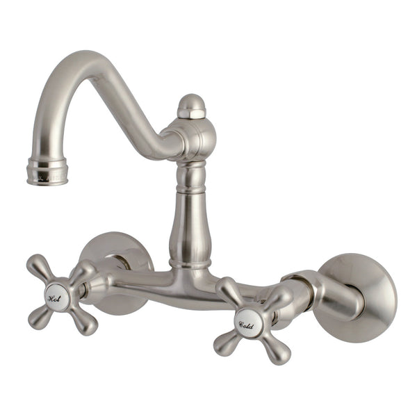 WALL MOUNT KITCHEN FAUCET in BRUSHED NICKEL - KFKS3228AX - COPPER ALCHEMY