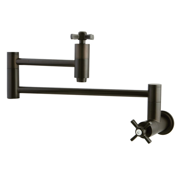 WALL MOUNT POT FILLER KITCHEN FAUCET in OIL RUBBED BRONZE - KFKS8105ZX - COPPER ALCHEMY