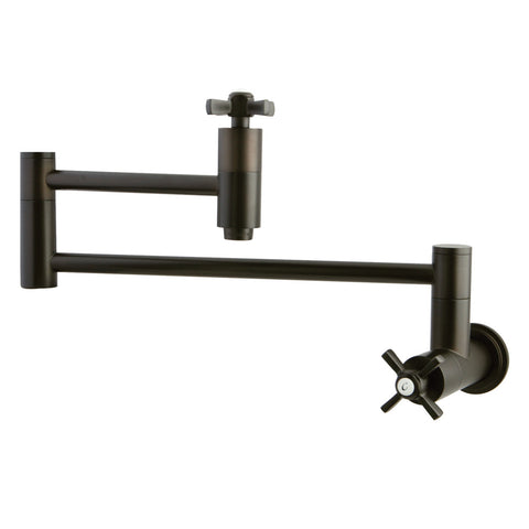 WALL MOUNT POT FILLER KITCHEN FAUCET in OIL RUBBED BRONZE - KFKS8105ZX - COPPER ALCHEMY