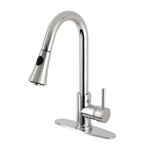PULL - DOWN KITCHEN FAUCET in POLISHED CHROME - KFLS8721DL - COPPER ALCHEMY