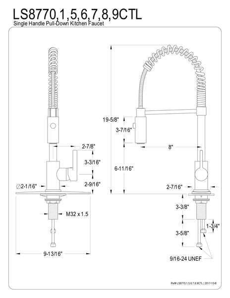 Pre- Rinse  Kitchen Faucet - KFLS8775CTL - COPPER ALCHEMY