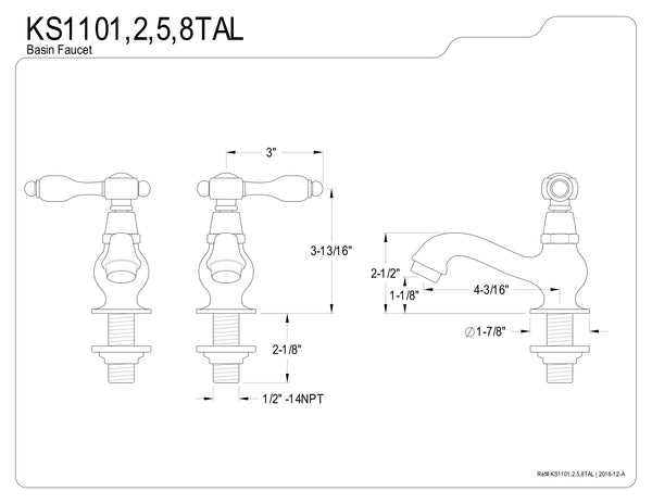 BASIN TAP BATHROOM FAUCET in OIL RUBBED BRONZE - BFKS1105TAL - COPPER ALCHEMY