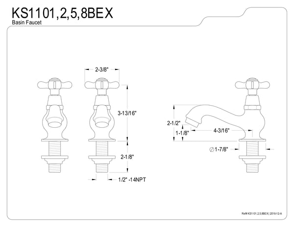BASIN TAP BATHROOM FAUCET in OIL RUBBED BRONZE - BFKS1105BEX - COPPER ALCHEMY