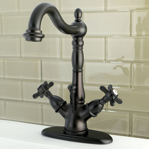 SINGLE HOLE BATHROOM FAUCET in OIL RUBBED BRONZE - BFKS1435BEX - COPPER ALCHEMY