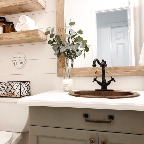 SINGLE HOLE BATHROOM FAUCET in OIL RUBBED BRONZE - BFKS1435BEX - COPPER ALCHEMY