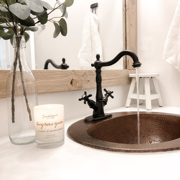SINGLE HOLE BATHROOM FAUCET in OIL RUBBED BRONZE - BFKS1435BEX - COPPER ALCHEMY