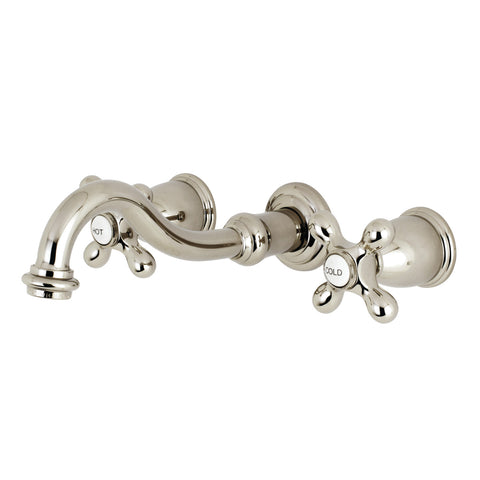 WALL MOUNT BATHROOM FAUCET in POLISHED NICKEL - BFKS3126AX - COPPER ALCHEMY