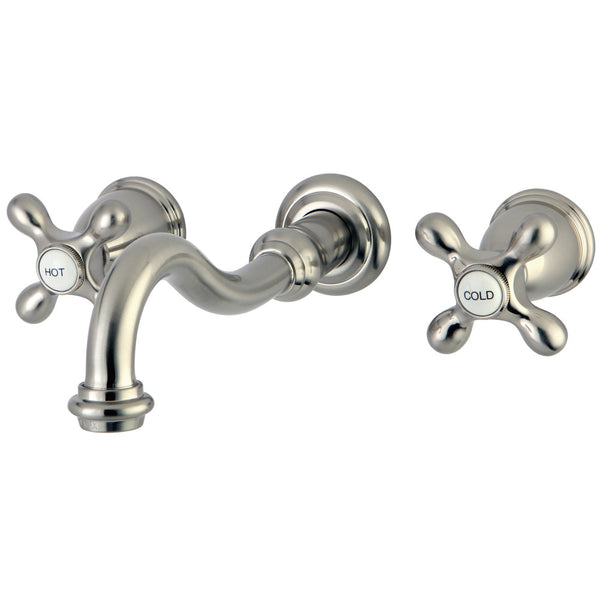 WALL MOUNT BATHROOM FAUCET in BRUSHED NICKEL - BFKS3128AX - COPPER ALCHEMY