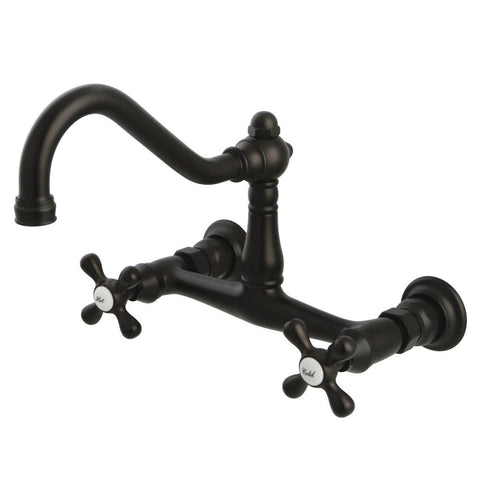 WALL MOUNT BATHROOM FAUCET in OIL RUBBED BRONZE - BFKS3245AX - COPPER ALCHEMY