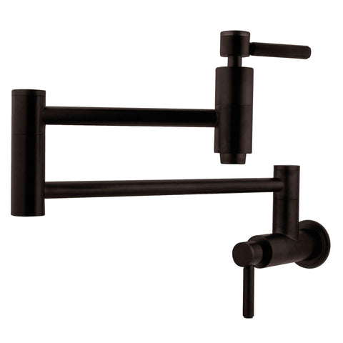 WALL MOUNT POT FILLER KITCHEN FAUCET in OIL RUBBED BRONZE - KFKS8105DL - COPPER ALCHEMY