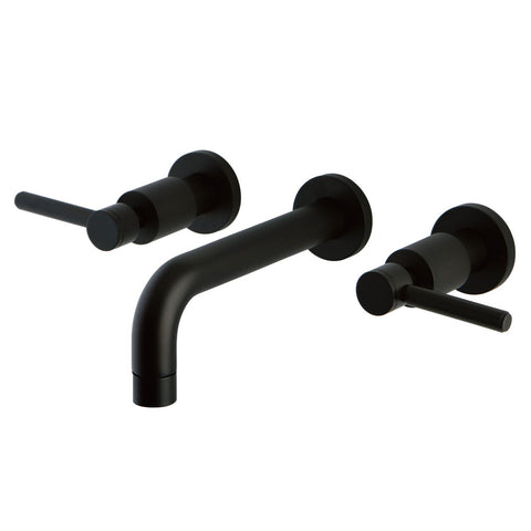 WALL MOUNT BATHROOM FAUCET in OIL RUBBED BRONZE - BFKS8125DL - COPPER ALCHEMY