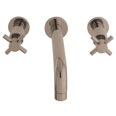 WALL MOUNT BATHROOM FAUCET in BRUSHED NICKEL - BFKS8128DX - COPPER ALCHEMY