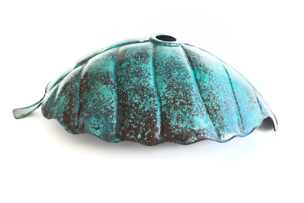 O'KEEFE in Oxidized Copper - VS029OC - Leaf Shape Vessel Bathroom Copper Sink - 18 x 15 x 5.5" - Thick Gauge 14