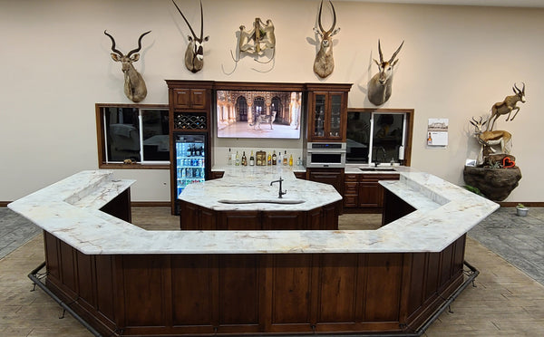 SONOMA GRANDE | River Shape Under Mount Bar Copper Sink with 1.5" Rim - 51 x 14 x 4.5" - Gauge 16 - COPPER ALCHEMY