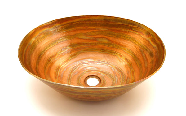 BOTERO | Oval Vessel Bathroom Copper Sink - 18 x 14 x 6" - Thick Gauge 14 - COPPER ALCHEMY