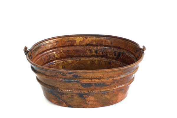 BUCKET THREE | Oval Vessel Bathroom Copper Sink - 16 x 12 x 7" - Gauge 16