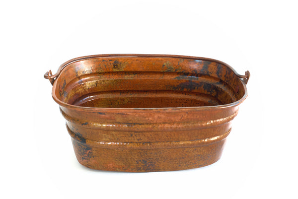 BUCKET FOUR | Rectangular Vessel Bathroom Copper Sink - 16 x 12 x 7" - Gauge 16