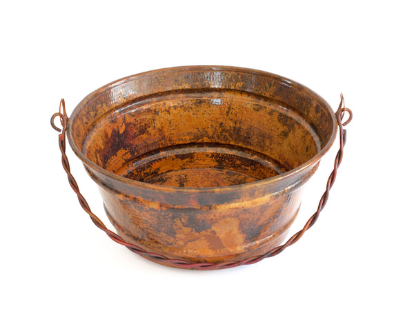 BUCKET ONE | Round Vessel Bathroom Copper Sink - 16 x 8" - Gauge 16 - COPPER ALCHEMY
