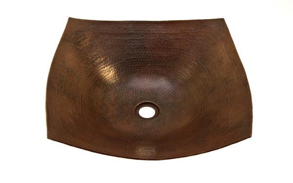 DEGAS | Square Vessel Bathroom Copper Sink - 18 x 18 x 5.5" - Thick Gauge 14 - COPPER ALCHEMY
