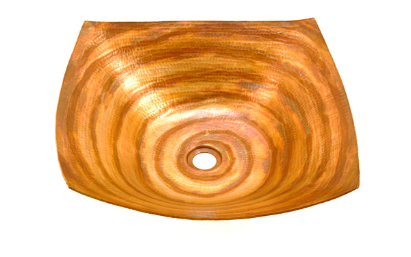 DEGAS | Square Vessel Bathroom Copper Sink - 18 x 18 x 5.5" - Thick Gauge 14 - COPPER ALCHEMY