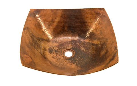 DEGAS | Square Vessel Bathroom Copper Sink - 18 x 18 x 5.5" - Thick Gauge 14 - COPPER ALCHEMY
