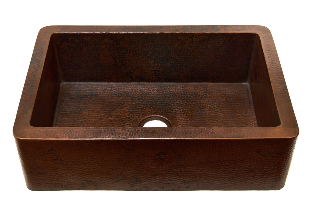 Undermount Kitchen Copper Sink Single Basin 22 x 16 x