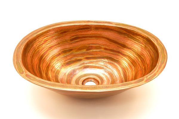 MICHELANGELO | Oval Vessel Bathroom Copper Sink - 19 x 14 x 6" - Double Wall - COPPER ALCHEMY