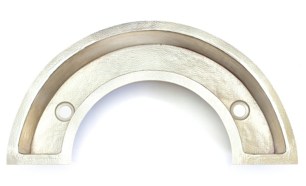 TUSCANY | Horseshoe Shape Under Mount Bar Copper Sink with 1.5" Flat Rim - 40 x 21 x 6" - Gauge 16 - COPPER ALCHEMY